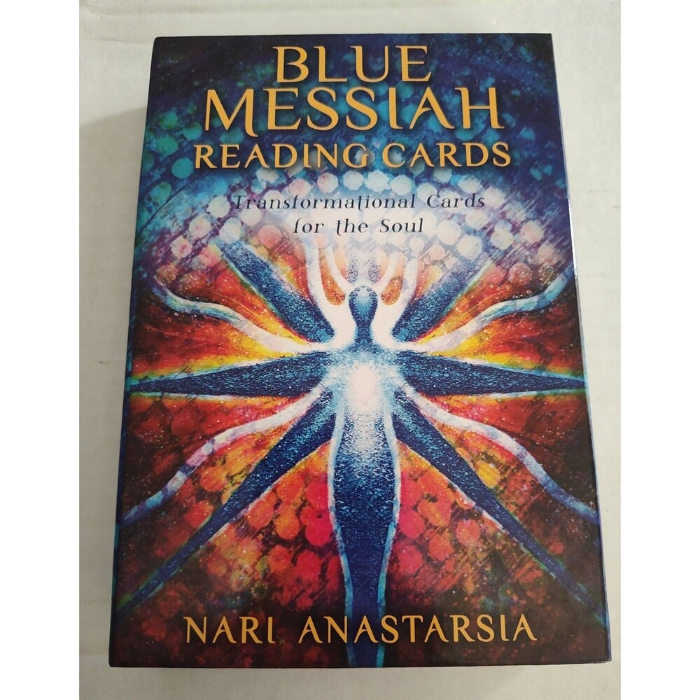 BLUE MESSIAH READING CARDS TRANSFORM FOR SOUL ORACLE TAROT DECK BOOKLET CAT ResQ